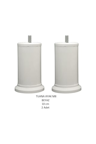 Tuana Ayak 10 cm M8 Cıvatalı Beyaz (2 Adet)