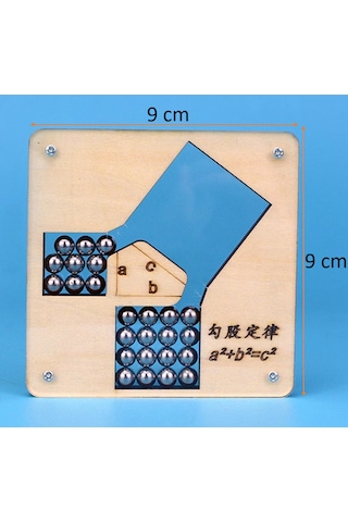 Pisagor Teoremi Deney Seti Mini 9cm X 9cm Öğrenci Modeli Demonte