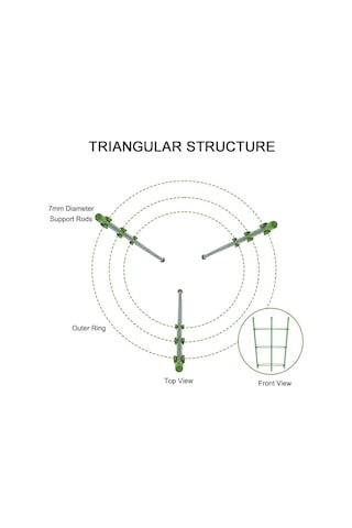 Aubyhe Bitki Tırmanma Destekleyici Demir Çerçeve - 45cm Yeşil Plastik Ve Fiberglas Dairesel Sütun, Domates-bakla İçin Dayanıklı, Kolay Kurulum