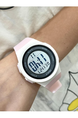 Penly Su Geçirmez Dijital Çocuk Kol Saati 348 Model Pembe +4 Renk Kronometre-alarmlı 5atm