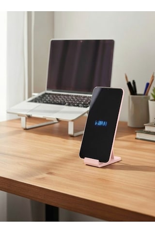 Pembe Mini Masa Üstü Cep Telefonu Tablet Tutucu Tutacağı Standı Us-t004k 4 4 4 4 Cm