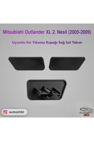 Mitsubishi Outlander Xl 2. Nesil 2005 2009 Uyumlu Far Yıkama Kapağı Sağ Sol Takım