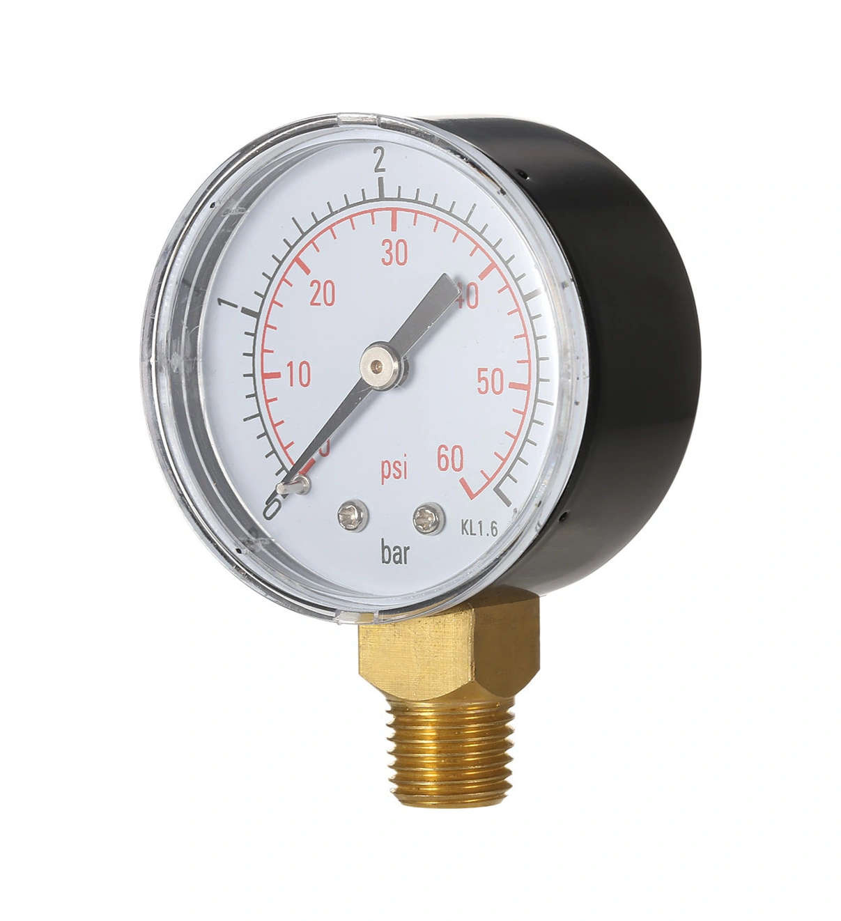 Yunboo 50mm 1/4" Hidrolik Basınç Ölçer - 0-60psi/0-4bar Çift Ölçekli İ指针lü Metal Manometre