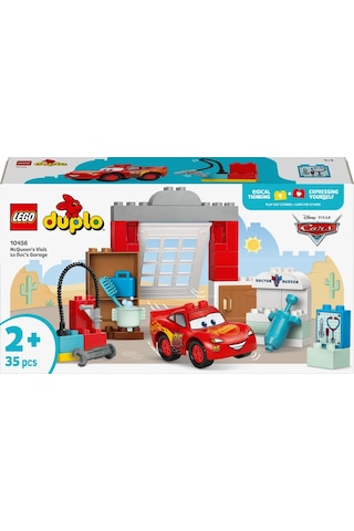 LEGO® DUPLO® │ Disney ve Pixar Arabalar McQueen’in Doc’un Garajını Ziyareti 10456 - 2 Yaş ve Üzeri Çocuklar için Oyuncak Yapım Seti (35P)