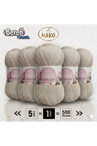Cotton Lüks - 97666 Dantel - 5'li Paket - 100gr/330m - Pamuklu Hırka Yelek Amigurumi İpi