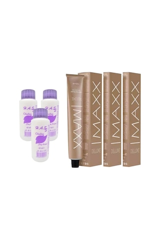 Maxx Deluxe Saç Boyası 4.0 Kahve + Oksidan X 3 (431282636)