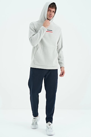 Tommy Life Erkek Kapşonlu Sweat Taş Art-88301 Taş