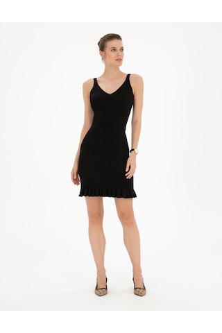 Pierre Cardin Kadın Siyah Elbise Triko 50284228-vr046 Siyah