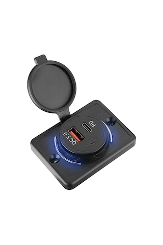Goboenergy Bspu 48w Çift Portlu Hızlı Araç Şarj Soketi - 30w Pd Type-c & 18w Qc 3.0 Usb - 12v/24v Tekne Karavan Otomobil Uyumlu