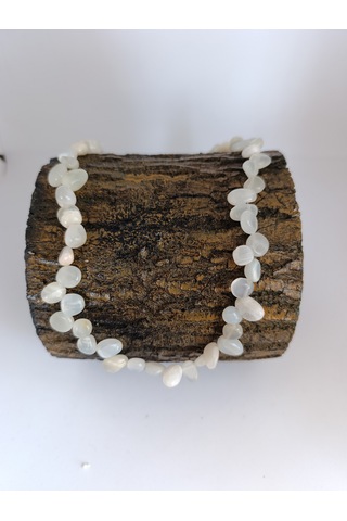 Orjinal Aytaşı Kolye/ Doğaltaş Kolye-1001 Bej