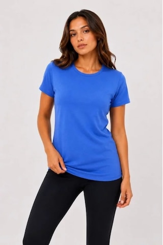 Valensdesign Basic Tişört Bisiklet Yaka Kısa Kol Günlük Yazlık Slim Fit T-shirt - Mavi