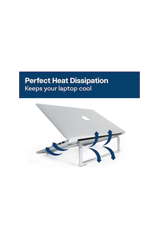 Dizüstü Bilgisayar Stand Katlanabilir - Yükseltici 10 İla 18 İnç Havalandırılmış Tutucu Masa İçin Evrensel