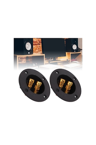 Reedark 5 Adet 3 İnç Dairesel Araç Hoparlör Kutusu Terminali, Abs Ve Çinko Alaşımlı, Push Tipi Bağlantı, Ev/araç/rv Uygun Cp-0968