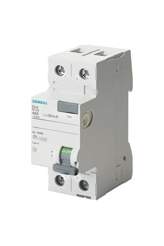 Sıemens Monofaze Kaçak Akım Koruma Rölesi 40A 30Ma 5Sv4314-0