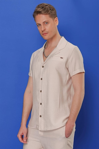 Efor G 1549 Slim Fit Bej Klasik Gömlek Bej