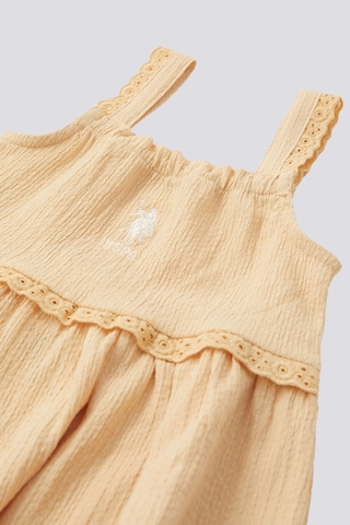 U.S. Polo Assn. Kız Bebek Sarı Elbise Sarı