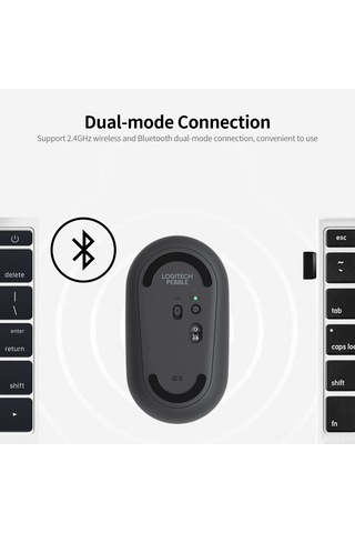 Maiyame Logitech Pebble Kablosuz Mouse - Çift Bağlantılı, Sessiz Ve Ergonomik Tasarım 001