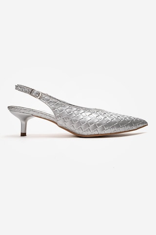 Alewomen Gümüş Hasır Sivri Burun Arka Açık 4 Cm Topuk Boyu Gormi Stiletto Kadın Ayakkabı Gümüş Hasır Alewomen Gümüş Hasır Sivri Burun Arka Açık 4 Cm Topuk Boyu Gormi Stiletto Kadın Ayakkabı Gümüş Hasır