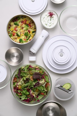 Zwıllıng Fresh & Save Bowls Vakumlu Saklama Kabı, M, 18 Santimetr Metalik Gri