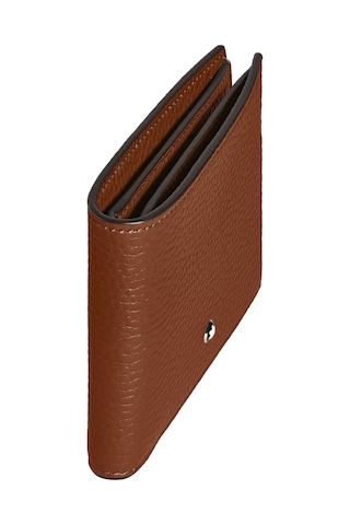 Mont Blanc Montblanc Grain Deri 6 Bölmeli Cüzdan 221398 Kahverengi