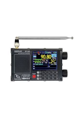 Dp-666 Deepelec Tef6686 Radyo Yüksek Hassasiyet Tam Bant Fm Am Lw Mw Sw Kısa Dalga Esp32 Rds 2,8 İnç Ips Lcd