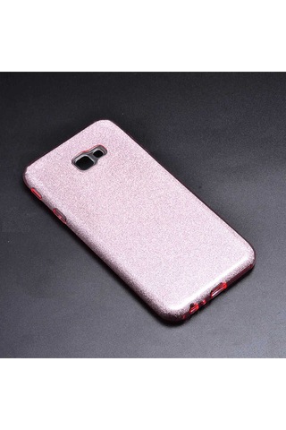 Samsung Uyumlu Galaxy J4 Plus Kılıf Zore Shining Silikon Rose Gold