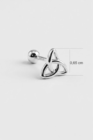 Sonsuz Düğüm 18 Ayar Beyaz Altın Kaplama Gümüş Tragus-helix Piercing