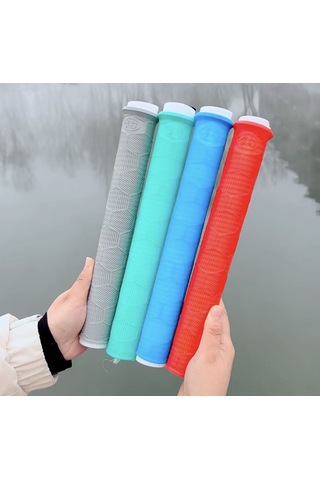 Youtek Kırmızı Uzun Kalın Sürekli Tutuş Sağlama Anti Kayma Ter Emici Kamış, Badminton Raketi Ve El Tutucu Koruması