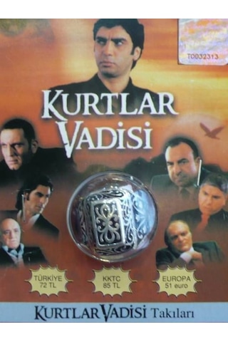 Takılingo 925 Ayar Gümüş Lisanslı Kurtlar Vadisi Orijinal Taşsız Erkek Yüzük Gümüş