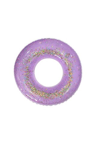 Ikkb Yeni Kalınlaşmış Açık Su Şişme Pullu Yüzme Simidi Mor