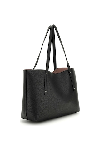 Guess Kadın Brenton Tote Omuz Çantası - Siyah Siyah