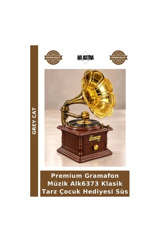 Premium Gramafon Müzik Alk6373 Klasik Tarz Çocuk Hediyesi Süs