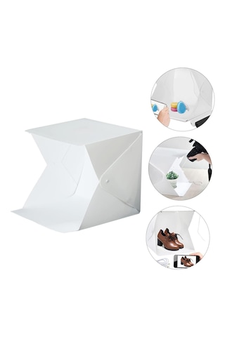 Forzacase FC629 Profesyonel Işıklı Ürün Fotoğraf Çekim Standı 20x20 Cm