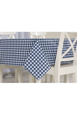 Ekose Masa Örtüsü Lacivert