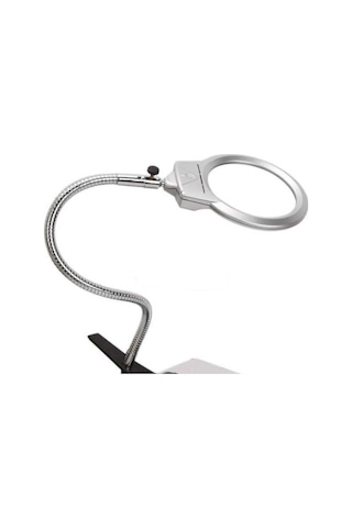 Mandallı Ayarlanabilir Başlıklı Led Işıklı Büyüteç 130 MM