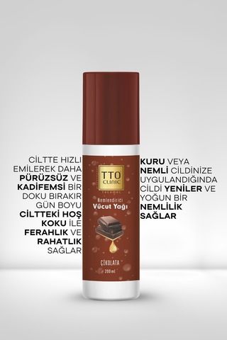 Tto Clinic Nemlendirici Çikolata Özlü Vücut Yağı 200 ML