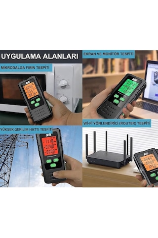 Radyasyon Lcd Test Algılama Sar Manyetik Alan Ölçüm Cihazı Elektromanyetik Yoğunluk Ölçme Tarama Dedektörü