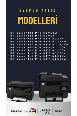 Hp 83a / Cf283a Uyumlu Toner 2'li Paket / M201 / M125 / M225 / M127
