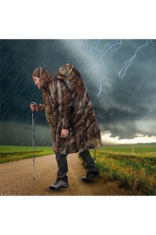 Sones 3'ü 1 Arada Açık Hava Taşınabilir Çok İşlevli Kamuflaj Sırt Çantası Yağmurluk Çok Renkli