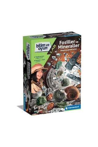 64336 Bilim Ve Oyun - Fosiller Ve Mineraller Kazı Seti