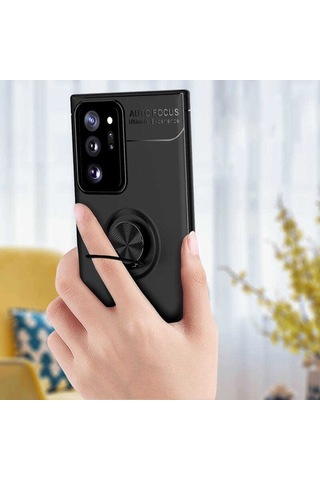 Samsung Uyumlu Galaxy Note 20 Ultra Kılıf Yüzüklü Magnetli Ravel Case