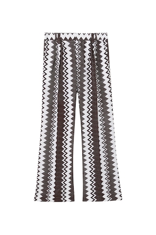 Missoni Zigzag Desenli Geniş Paça Pantolon Koyu Kahverengi