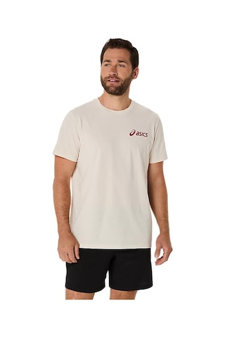 Asics Erkek Tişört Chest Logo Ss Tee 2031e659-201 Krem