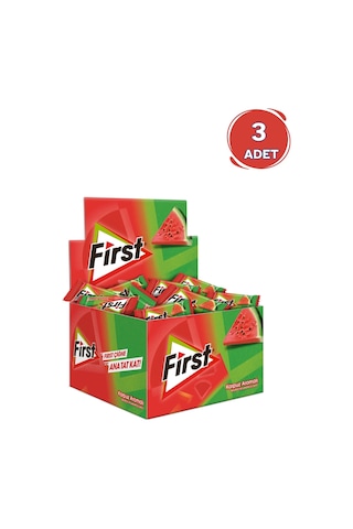 First Karpuz Aromalı Tekli Sakız 3 x 200'lü