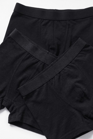 Öts Erkek Çocuk 3 Lü Pamuklu Boxer Düz Renk Ergonomik Tasarım 7240-3 Siyah
