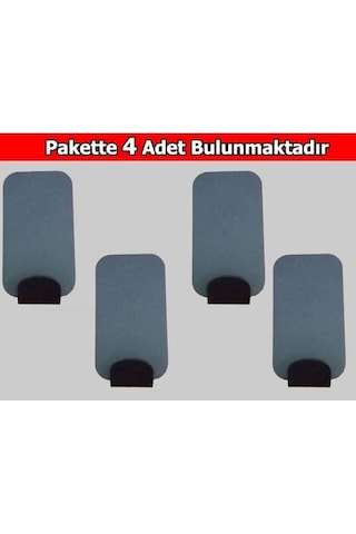 Ardini Kendinden Yapışkanlı Bornoz Havlu Askısı Radiuslu Dikdörtgen Mat Siyah 4'lü Çok Renkli