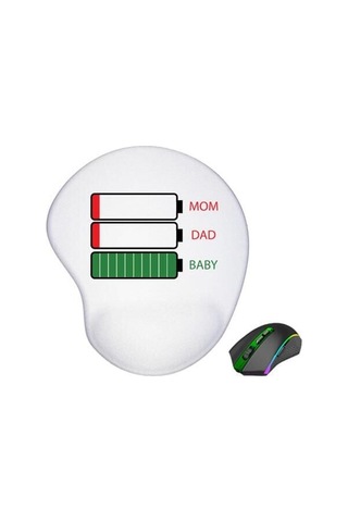 Sublimasyon Kesik Oval Mouse Pad - Bilek Destekli