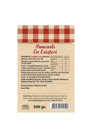 Pancarlı Ev Eriştesi 500 G