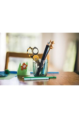 Çocuk Hayvan Makası Arı Motifli, 4 Yaşından İtibaren, Uzunluk: 13 Cm, Sağ Ve Sol Elini Kullananlar İçin, Paslanmaz Çelik Bıçak/plastik Saplar, Sarı, 1003747