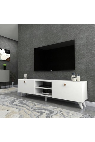 Dekorosso Veco Tv Ünitesi Ayaklı Beyaz